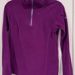 Columbia Purple Fleece Half Zip Pullover Women’s S Cozy Chic Athleisure Cabin
